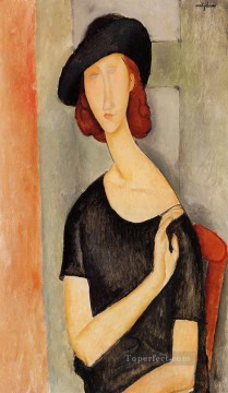 Jeanne Hebuterne con sombrero Amedeo Modigliani Pinturas al óleo